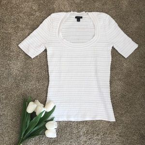 ANN TAYLOR Scoop Neck Stretch Top